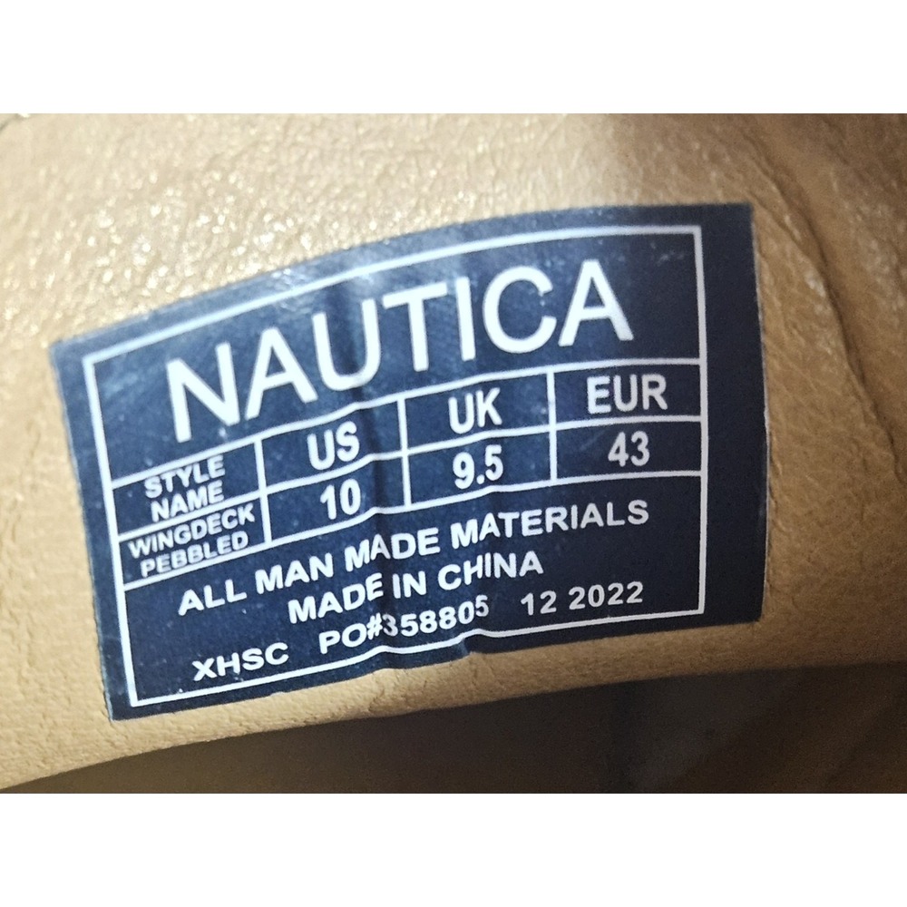 Mens Nautica Size 10 Dress Shoes Brown Lace‎ Up - Picture 6 of 7